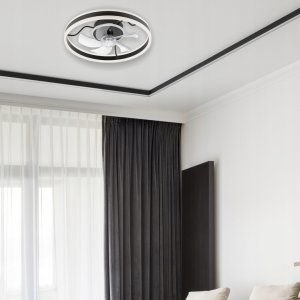 Wentylator Lamkur Apollo 49915 plafon wentylator lampa sufitowa 1x38W LED 3000K 4000 lm czarny 5