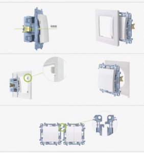 Kontakt-Simon Przycisk dzwonek szybkozłączka Simon 10 CD1C.01/49 czarny mat 3