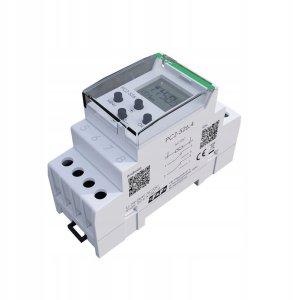 Zegar sterujący programowalny astronomiczny F&F PCZ-526.4 2x16A 2NO/NC 24-264V AC/DC dwukanałowy z przerwą nocną programowalny przez NFC ANDROID i iOS na szynę DIN 2