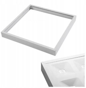 G-TECH Rama do montażu natynkowego paneli LED 60x60x6,5cm GTV (typu backplate) bez śrub biały GT-RMBK60X60-00 1