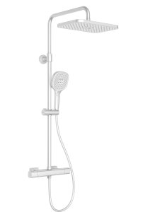 5756-910-44 / KFA / MALAGA /  DESZCZOWNIA Z BATERIĄ TERMOSTAT NATRYSKOWĄ ŚCIANNA, WHITE / 1