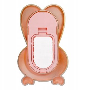 Stojak na telefon KRÓLICZEK - naklejany - różowy 4