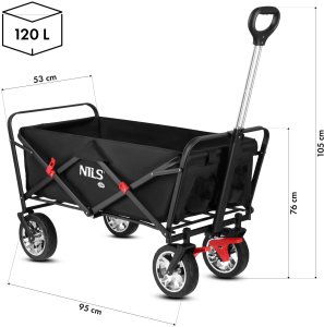 NC2603 WÓZEK CZARNY 120L NILS CAMP 8