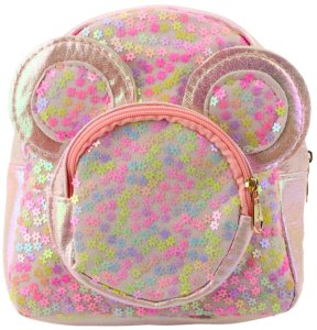 Plecak Dziecięcy Z Cekinami Myszka Uszy Różowy 22cm 3L 1