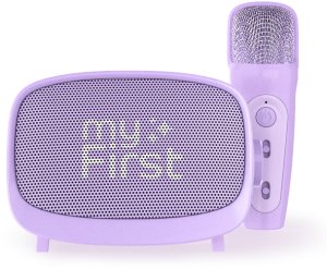 myFirst Voice 2 - zestaw do karaoke dla dzieci - mikrofon i głośnik bezprzewodowy z efektami modyfikacji dźwięku (purple) 1
