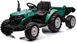 Traktor Na Akumulator HC-306 Z Przyczepą Ciemno Zielony 24V 2