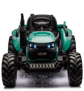 Traktor Na Akumulator HC-306 Z Przyczepą Ciemno Zielony 24V 3