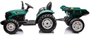Traktor Na Akumulator HC-306 Z Przyczepą Ciemno Zielony 24V 4