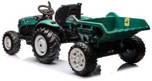 Traktor Na Akumulator HC-306 Z Przyczepą Ciemno Zielony 24V 5