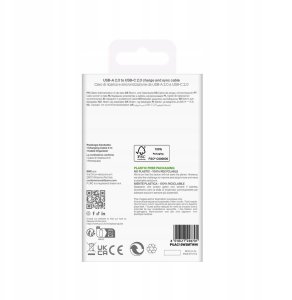 Kabel USB Puro USB-A - USB-C 3 m Biały (8018417498701) 3