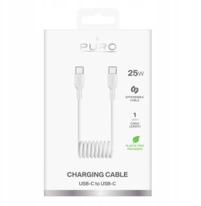 Kabel USB Puro USB-C - USB-C 1 m Biały (8018417498800) 2