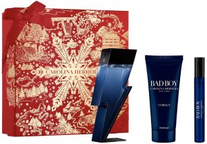 Carolina Herrera Bad Boy Cobalt Zestaw woda perfumowana spray 100ml + żel pod prysznic 100ml + woda perfumowana spray 10ml 1