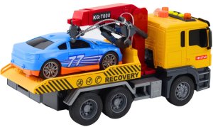 Laweta Z Dźwigiem Samochód Wyścigowy Światła Dźwięki 3