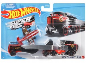 Mattel Hot Wheels Super Rigs Transporter Sky Show Rig + samolot CGC28 1
