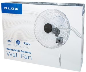 Wentylator  ścienny 50cm 220W SREBRNY cyrkulator 5