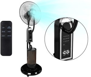 Wentylator  stojący 16" 90W z funkcją mgiełki CZARNY 1