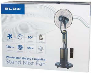 Wentylator  stojący 16" 90W z funkcją mgiełki CZARNY 8