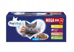 PREVITAL saszetki dla kota mix smaków box 40x100g 2