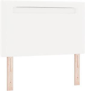 vidaXL Łóżko Box Spring z materacem Białe 100x200 cm ze sztucznej skóry 3