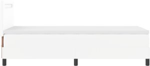 vidaXL Łóżko Box Spring z materacem Białe 100x200 cm ze sztucznej skóry 4