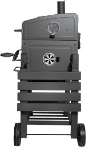 Duży grill węglowy ogrodowy ruszt z pokrywą popielnik termometr otwieracz 4