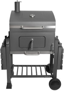 Duży grill węglowy ogrodowy ruszt z pokrywą popielnik termometr otwieracz 5