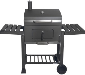 Duży grill węglowy ogrodowy ruszt z pokrywą popielnik termometr otwieracz 6