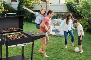Bauerkraft Duży grill węglowy ogrodowy ruszt z pokrywą szuflada na popiół termometr 13