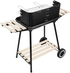 Grill węglowy ogrodowy na kółkach z 3 półkami 8