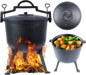 Kociołek myśliwski żeliwny garnek węgierski na ognisko grill 10l 1