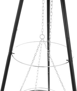 Palenisko trójnóg duży grill ogniskowy ogrodowy wiszący 2w1 11