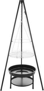 Palenisko trójnóg duży grill ogniskowy ogrodowy wiszący 2w1 7