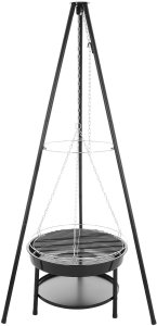 Palenisko trójnóg duży grill ogniskowy ogrodowy wiszący 2w1 9