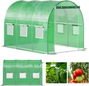 Tunel ogrodowy zielony foliowy szklarnia folia 4x2,5x2m 10m 1