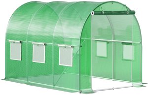 Tunel ogrodowy zielony foliowy szklarnia folia 4x2,5x2m 10m 16