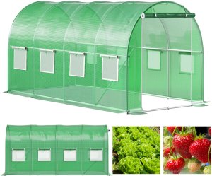 Tunel ogrodowy foliowy szklarnia folia 6x3x2m 18m zielony 1