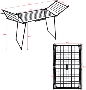 Stojąca suszarka na pranie odzież bieliznę składana balkonowa mocna duża 8