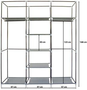 Składana szafa tekstylna, materiałowa garderoba XXL 2