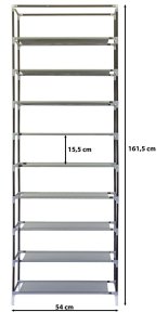Duża składana szafa tekstylna, materiałowa szafka na buty, regał, stojak XL 2