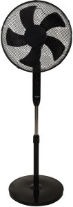 Wentylator Bauerkraft Wentylator podłogowy wiatrak stojący 5 łopatek mocny cichy timer pilot 3 tryby regulacja 45W czarny 2