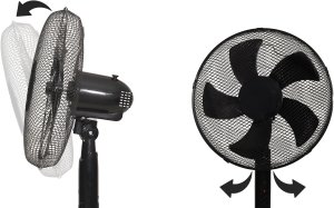 Wentylator Bauerkraft Wentylator podłogowy wiatrak stojący 5 łopatek mocny cichy timer pilot 3 tryby regulacja 45W czarny 5