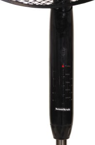 Wentylator Bauerkraft Wentylator podłogowy wiatrak stojący 5 łopatek mocny cichy timer pilot 3 tryby regulacja 45W czarny 6