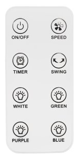 Nowoczesny wentylator stojący bezłopatkowy podłogowy pilot timer LED kolory biały 3 tryby obrotowy 11