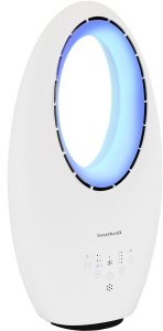 Nowoczesny wentylator stojący bezłopatkowy podłogowy pilot timer LED kolory biały 3 tryby obrotowy 3