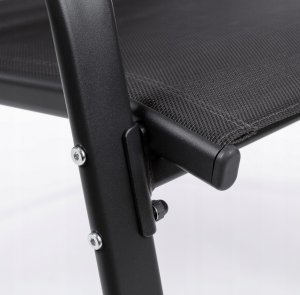 Zestaw 2 krzeseł - nowoczesne metalowe krzesło ogrodowe czarne 4