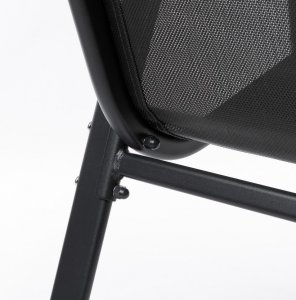 Zestaw 2 krzeseł - nowoczesne metalowe krzesło ogrodowe czarne 8