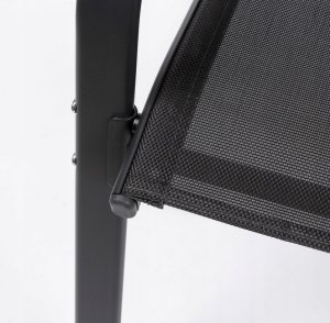 Zestaw 2 krzeseł - nowoczesne metalowe krzesło ogrodowe czarne 10
