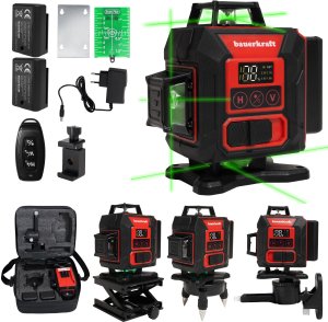 Poziomica laserowa płaszczyznowa zielony laser krzyżowy 360 4D 16 linii 1