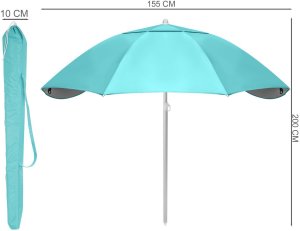 Bauerkraft Parasol plażowy 2w1 namiot parawan składany w pokrowcu 2