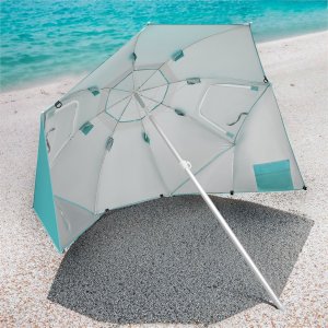 Bauerkraft Parasol plażowy 2w1 namiot parawan składany w pokrowcu 3